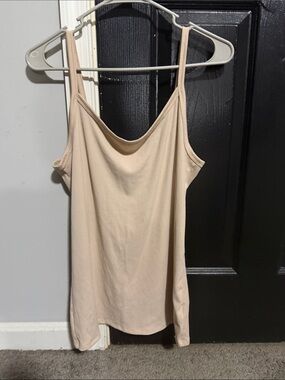 No Boundaries Beige Spaghetti Strap Tank Top